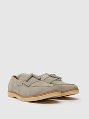 Schuh Grey Reggie Suede Loafers - Image 2 of 4