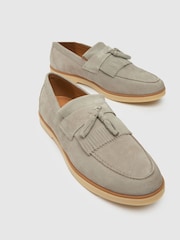 Schuh Grey Reggie Suede Loafers - Image 3 of 4