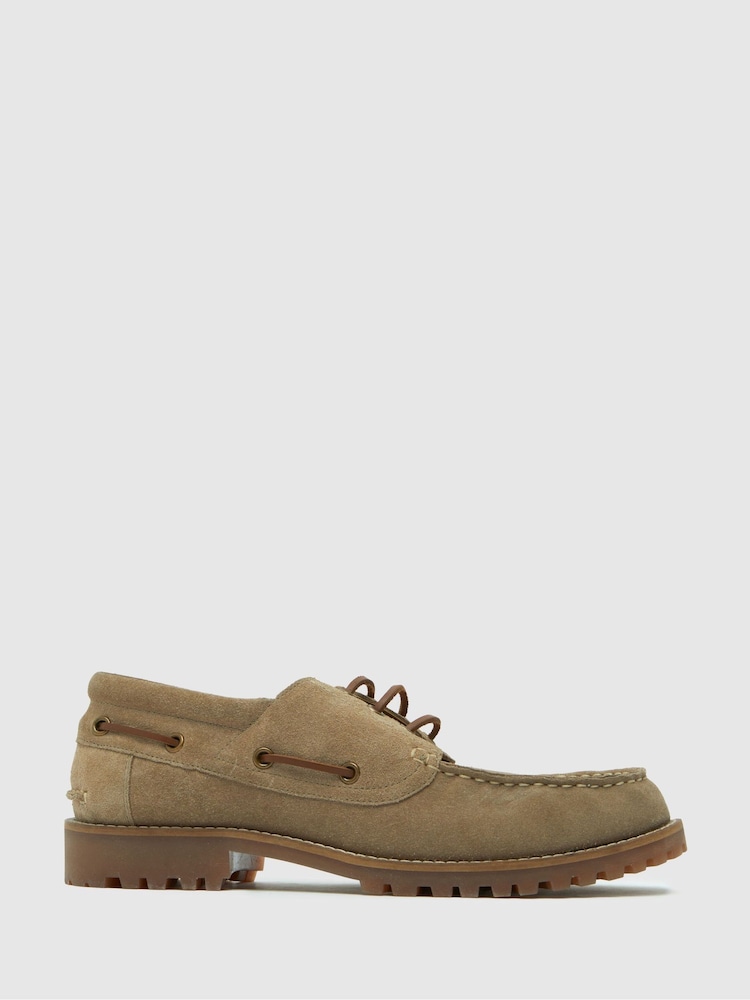 Schuh Palmer Leather Boat Brown Shoes - Image 1 of 4