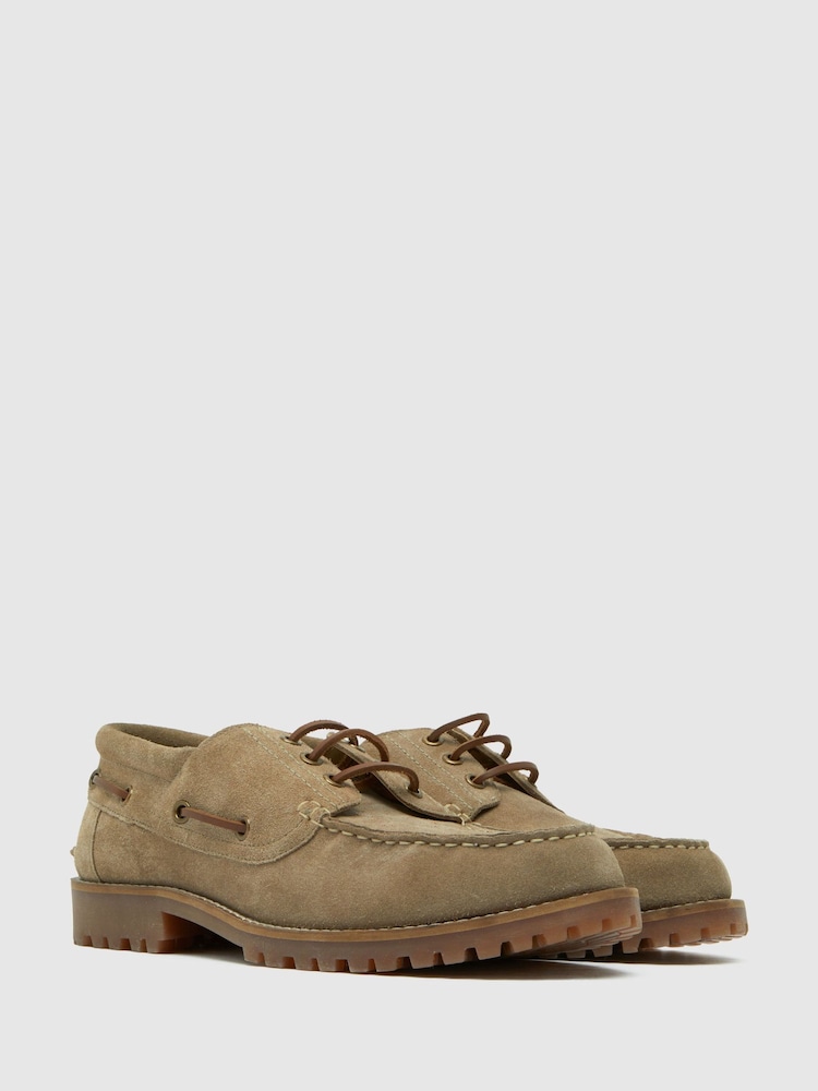 Schuh Palmer Leather Boat Brown Shoes - Image 2 of 4