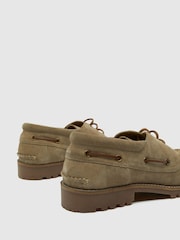 Schuh Palmer Leather Boat Brown Shoes - Image 3 of 4