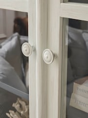 Cox & Cox White Washed Anara Display Cabinet - Image 2 of 4