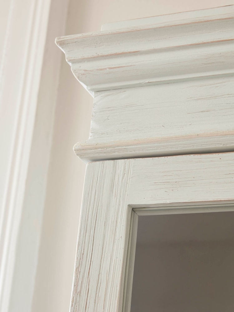 Cox & Cox White Washed Anara Display Cabinet - Image 4 of 4