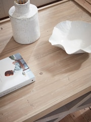 Cox & Cox Natural Lien Coffee Table - Image 2 of 4