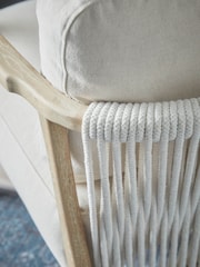 Cox & Cox Natural Woven Rope Occasional Chair - Image 3 of 7