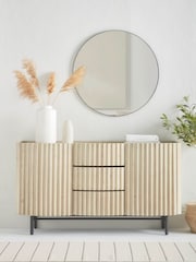 Cox & Cox Natural Reeded Wood Sideboard - Image 1 of 8