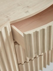 Cox & Cox Natural Reeded Wood Sideboard - Image 3 of 8