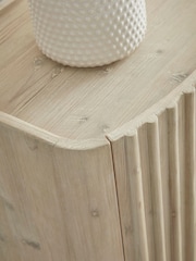 Cox & Cox Natural Reeded Wood Sideboard - Image 6 of 8
