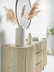 Cox & Cox Natural Reeded Wood Sideboard - Image 8 of 8