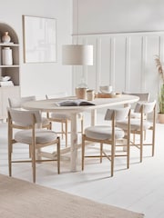 Cox & Cox Whitewashed Quinn Dining Table - Image 1 of 8