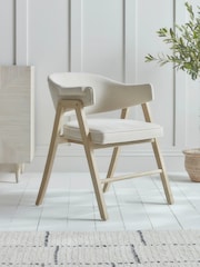 Cox & Cox Natural Kaya Dining Chair - Image 1 of 5