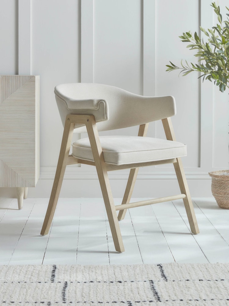Cox & Cox Natural Kaya Dining Chair - Image 1 of 5