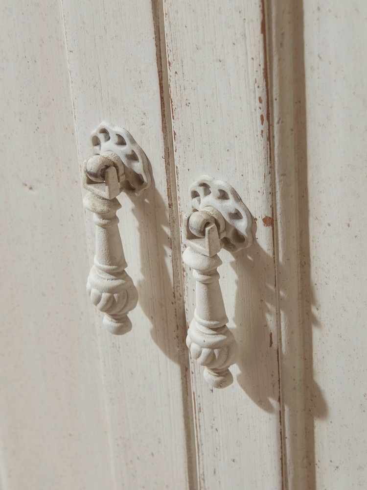 Cox & Cox White Washed Clarisse Wide Sideboard - Image 2 of 7