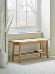 Cox & Cox Natural Oslo Oak Hallway Bench - Image 1 of 5