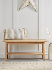 Cox & Cox Natural Oslo Oak Hallway Bench - Image 5 of 5