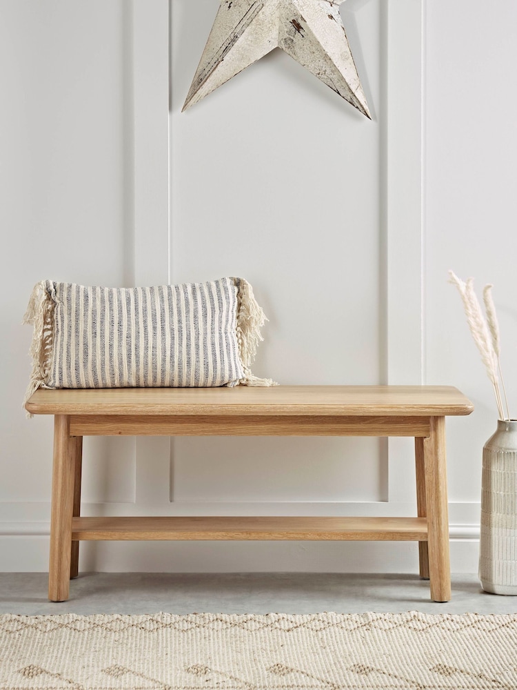 Cox & Cox Natural Oslo Oak Hallway Bench - Image 5 of 5