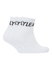 Lyle & Scott White Crew Socks 3 Pack - Image 1 of 2