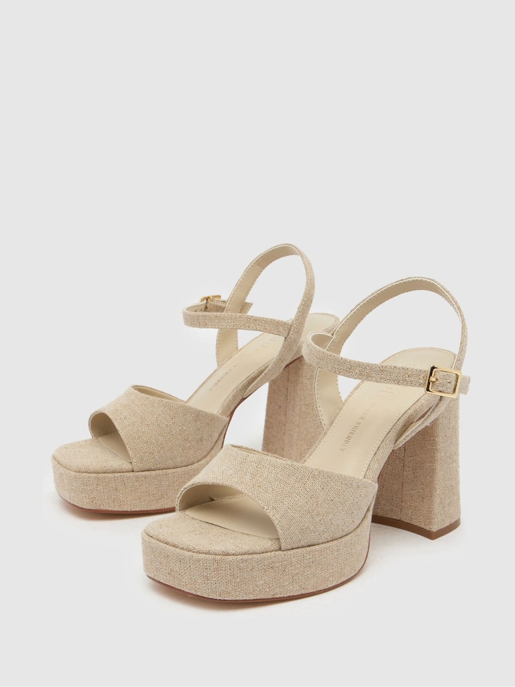 Schuh Natural Sabina Heeled Platform Sandals - Image 3 of 4