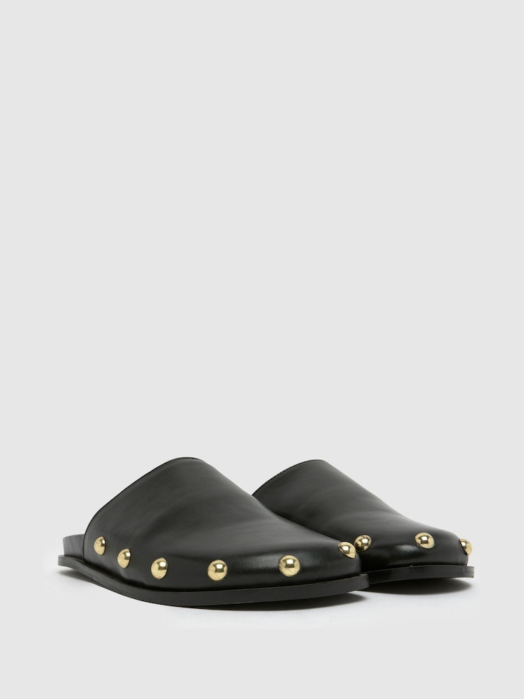 Schuh Teale Cow Print Black Sandals - Image 2 of 4