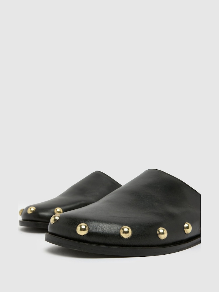 Schuh Teale Cow Print Black Sandals - Image 4 of 4