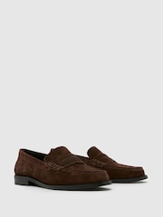 Schuh Lillian Leather Penny Brown Loafers - Image 2 of 4