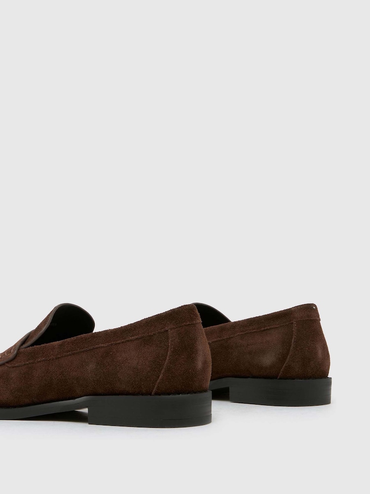 Schuh Lillian Leather Penny Brown Loafers - Image 4 of 4