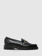 Schuh Lori Leather Snaffle Black Loafers - Image 1 of 4