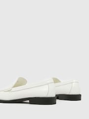 Schuh Lillian Leather Penny White Loafers - Image 4 of 4