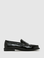 Schuh Lillian Leather Penny White Loafers - Image 1 of 4