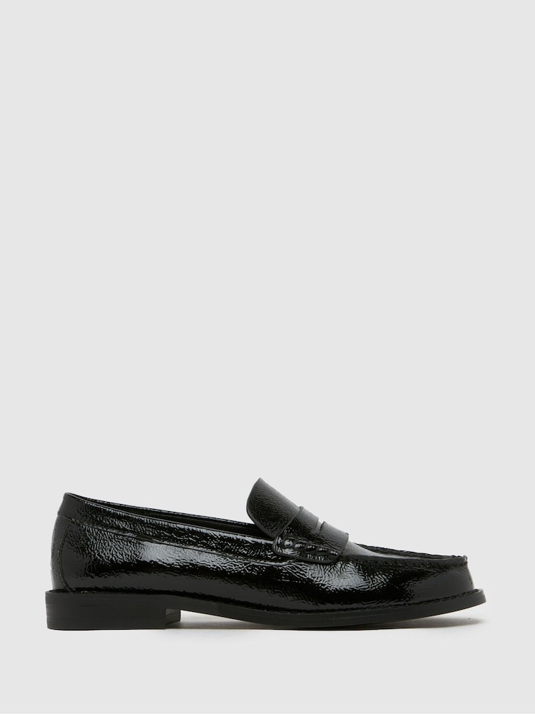 Schuh Lillian Leather Penny White Loafers - Image 1 of 4