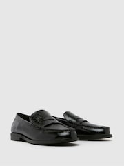 Schuh Lillian Leather Penny White Loafers - Image 2 of 4