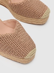 Schuh Natural Velma Tie Wedge Espadrille Shoes - Imagem 2 de 3