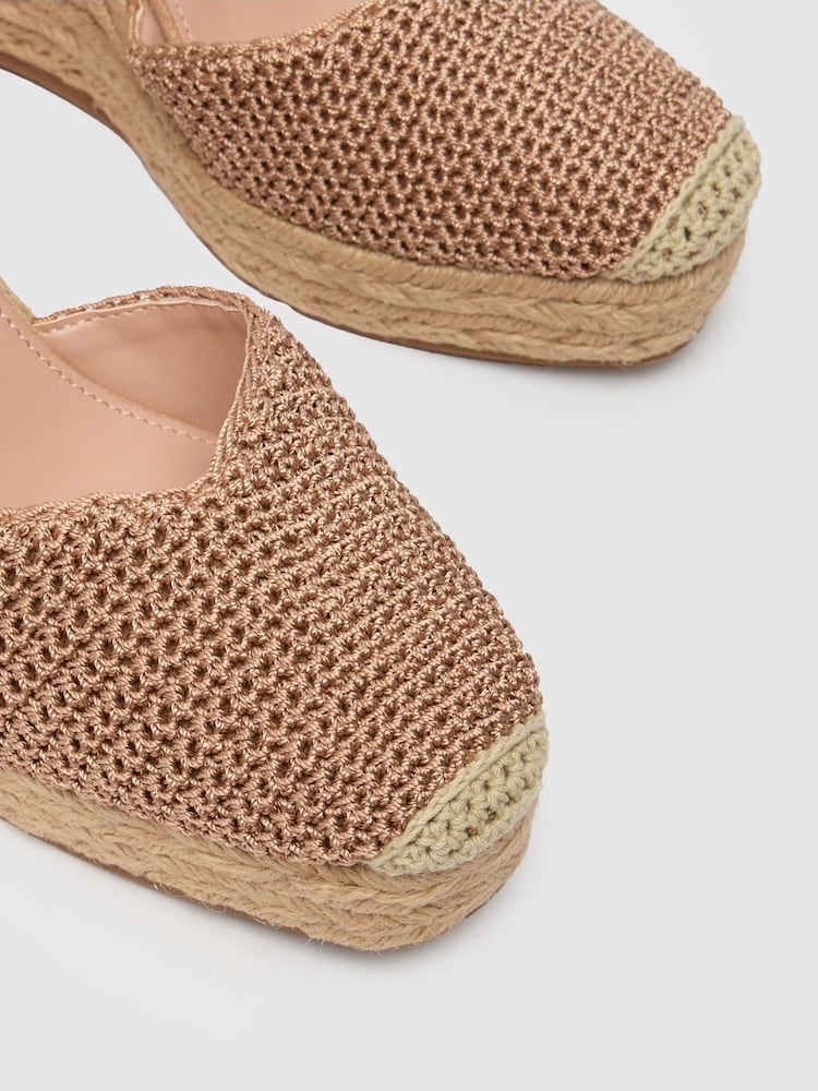 Schuh Natural Velma Tie Wedge Espadrille Shoes - Imagem 2 de 3