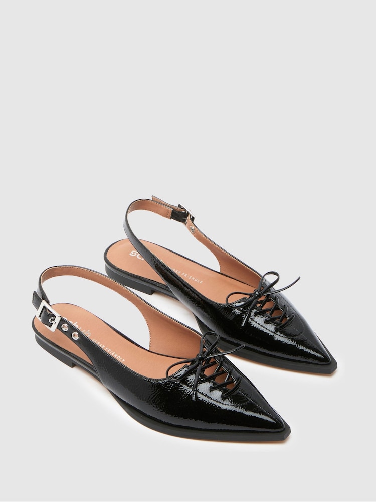Schuh Lorie Point Hardware Flat Black Shoes - Image 2 of 3