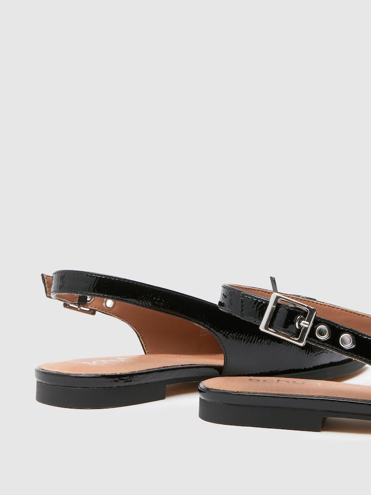Schuh Lorie Point Hardware Flat Black Shoes - Image 3 of 3