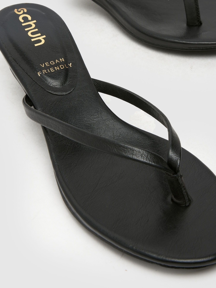 Noir - Schuh Sunnie Toe Post Kitten Sandals - Image 3 of 4