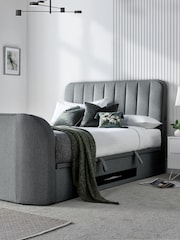 Time 4 Sleep Smoke Aspen Side Lift Ottoman Storage TV Bed - Image 5 of 6