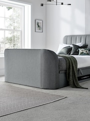 Time 4 Sleep Smoke Aspen Side Lift Ottoman Storage TV Bed - Image 6 of 6