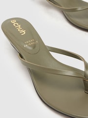 Schuh Sunnie Toe Post Kitten Black Sandals - Image 3 of 4