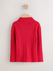Red Roll Neck Jumper (3mths-10yrs) - Image 2 of 4
