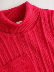 Red Roll Neck Jumper (3mths-10yrs) - Image 3 of 4