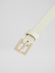 LK Bennett Clover Leather Square Buckle Belt - Imagen 2 de 2