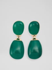 LK Bennett Green Loren Statement Earrings - Image 1 of 2