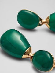LK Bennett Green Loren Statement Earrings - Image 2 of 2