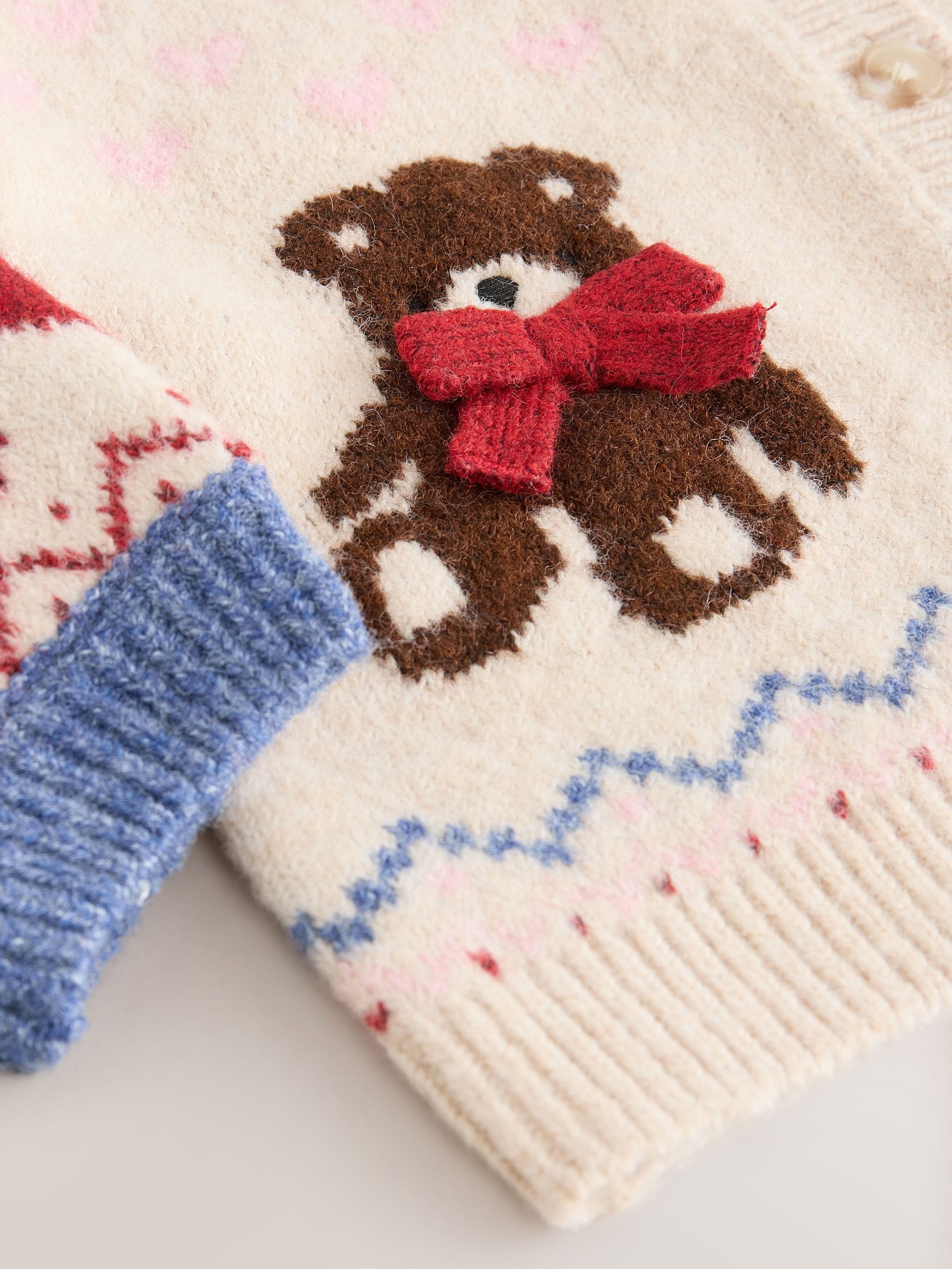 Buy Ecru Teddy Bear Collar Cardigan (3mths-7yrs) from Next USA