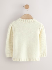 Ecru Flower Embroidered Cardigan (3mths-10yrs) - Image 7 of 8