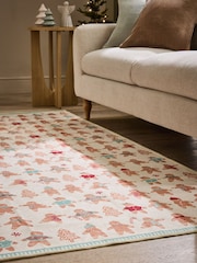 Natural Washable Christmas Gingerbread Rug - Image 2 of 5