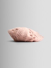 JoJo Maman Bébé Pink Beret Hat - Image 2 of 3