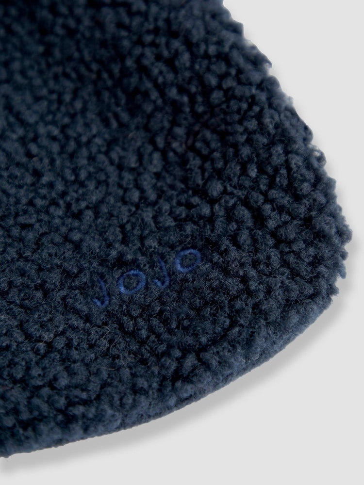 JoJo Maman Bébé Navy Borg Neck Cosy Scarf - Image 2 of 3 JoJo Maman Bébé Navy Borg Neck Cosy Scarf - Image 2 of 3