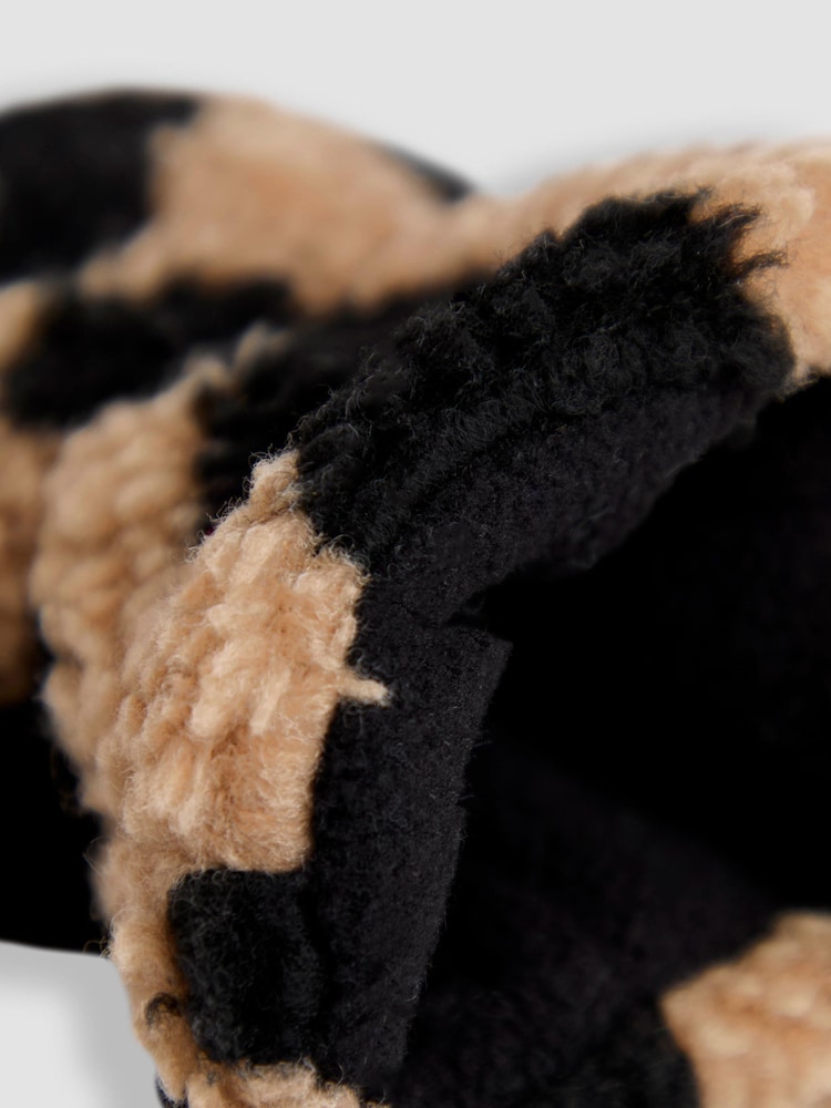 JoJo Maman Bébé Cream Leopard Print Mittens - Image 3 of 3